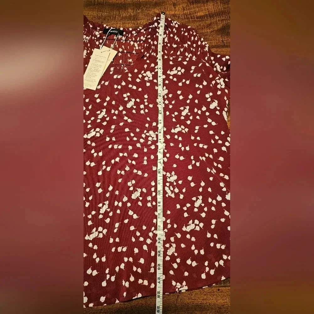 Dokotoo Women's Casual V Neck Alicia Smocked Long Sleeve Chiffon Blouse Size 2XL - Picture 12 of 16